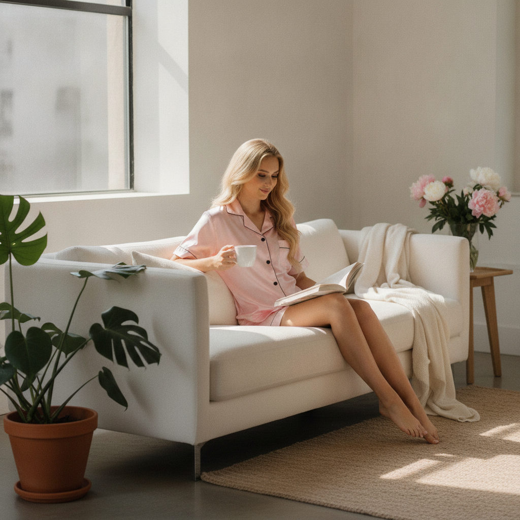 Peony Dream Satin Pajama Set